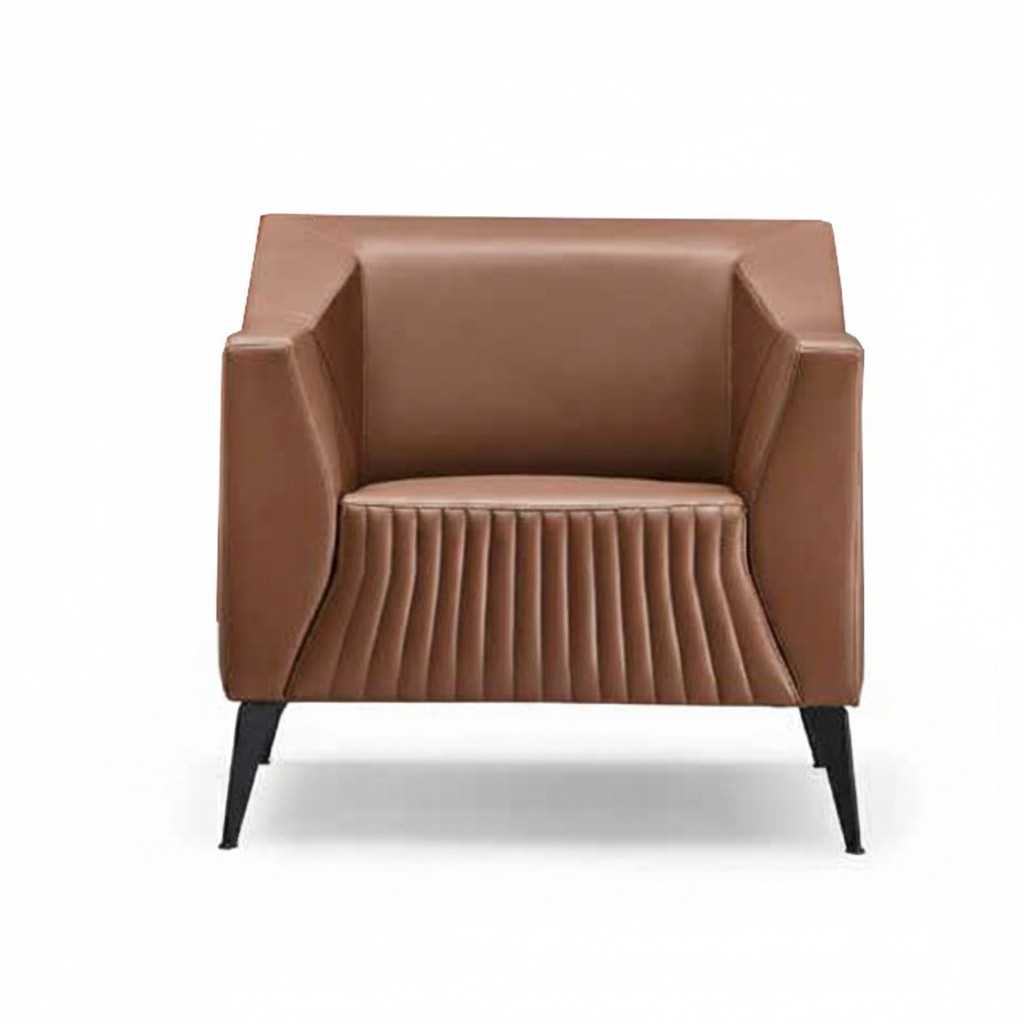 Armchair 1-seater Living Room Modern Design Elegant Furniture Brown