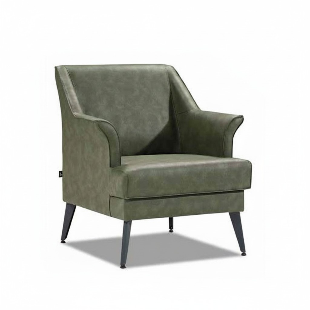Chair 1 Seater Living Room Modern Design Furniture Green Lounge Club Leather