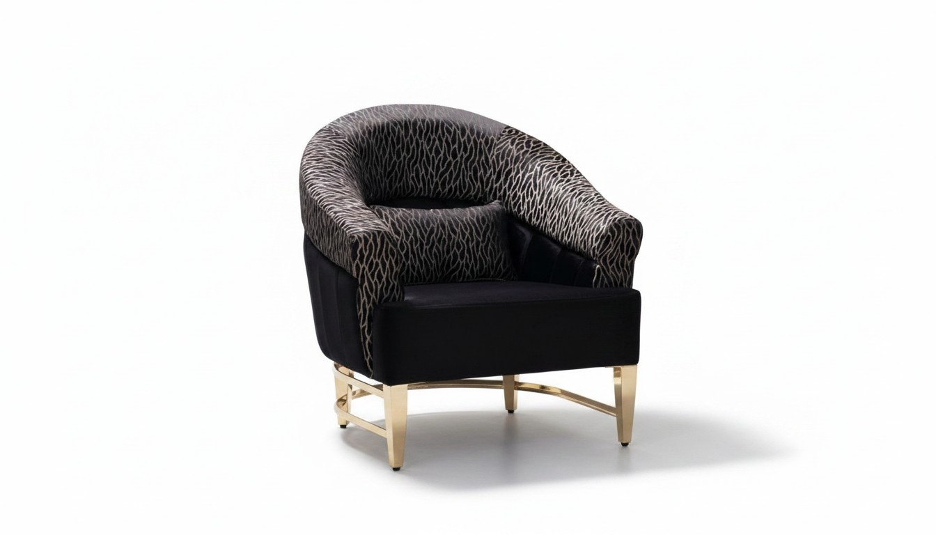 Armchair Library Reading Chair Wing Chair Upholstered Italian Style Furniture Luxury