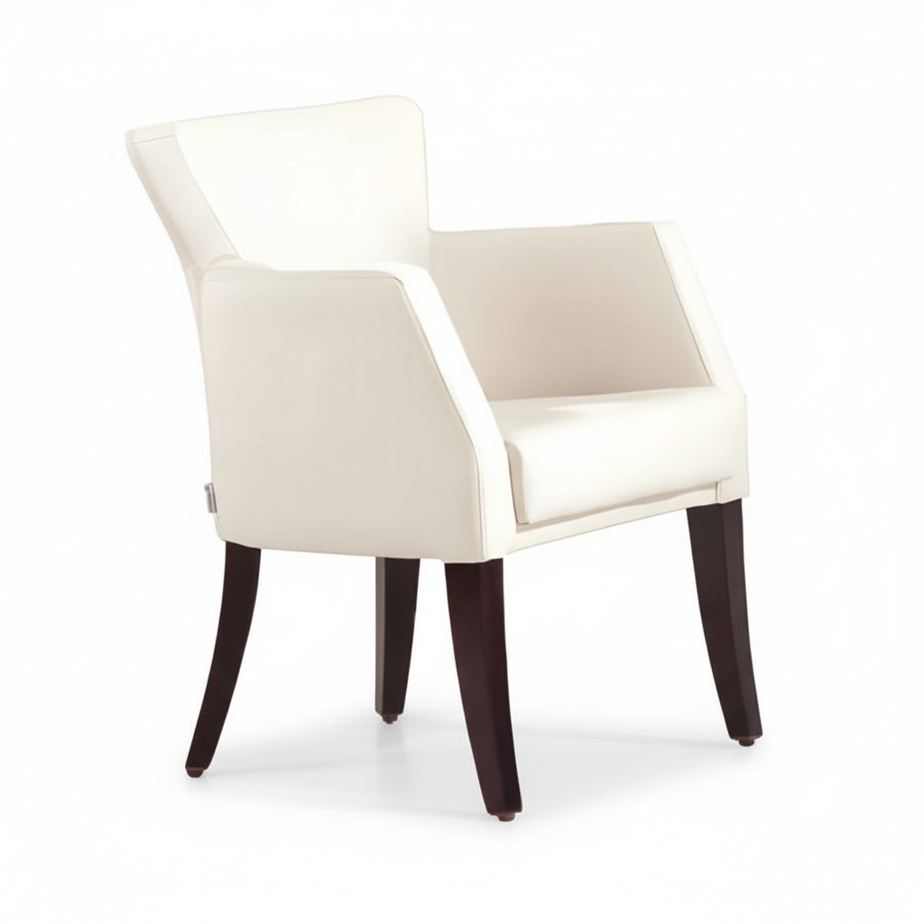 Club lounge chair designer chair upholstered armchair 1-seater relax office furniture white