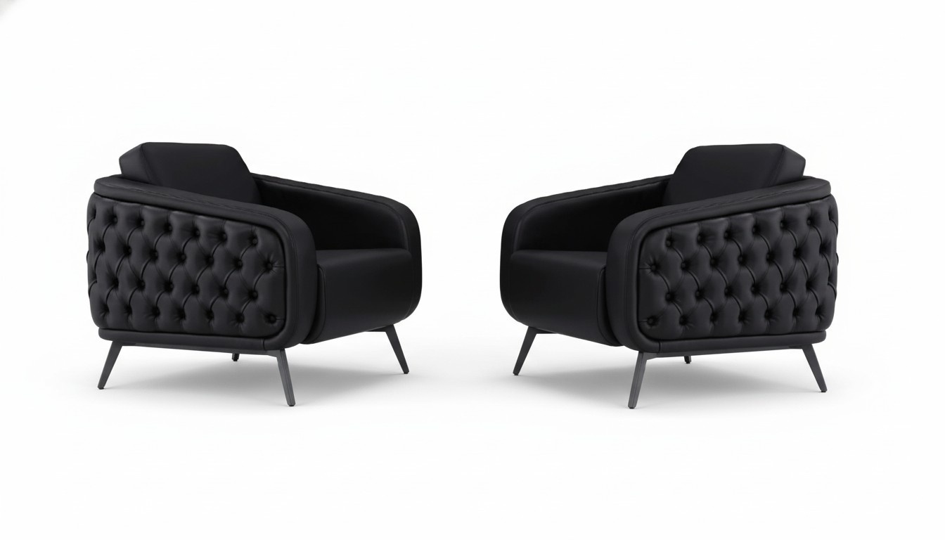Armchair Couch Seat 2x Armchair Design Couch Modern Office Furniture Leather Upholstered