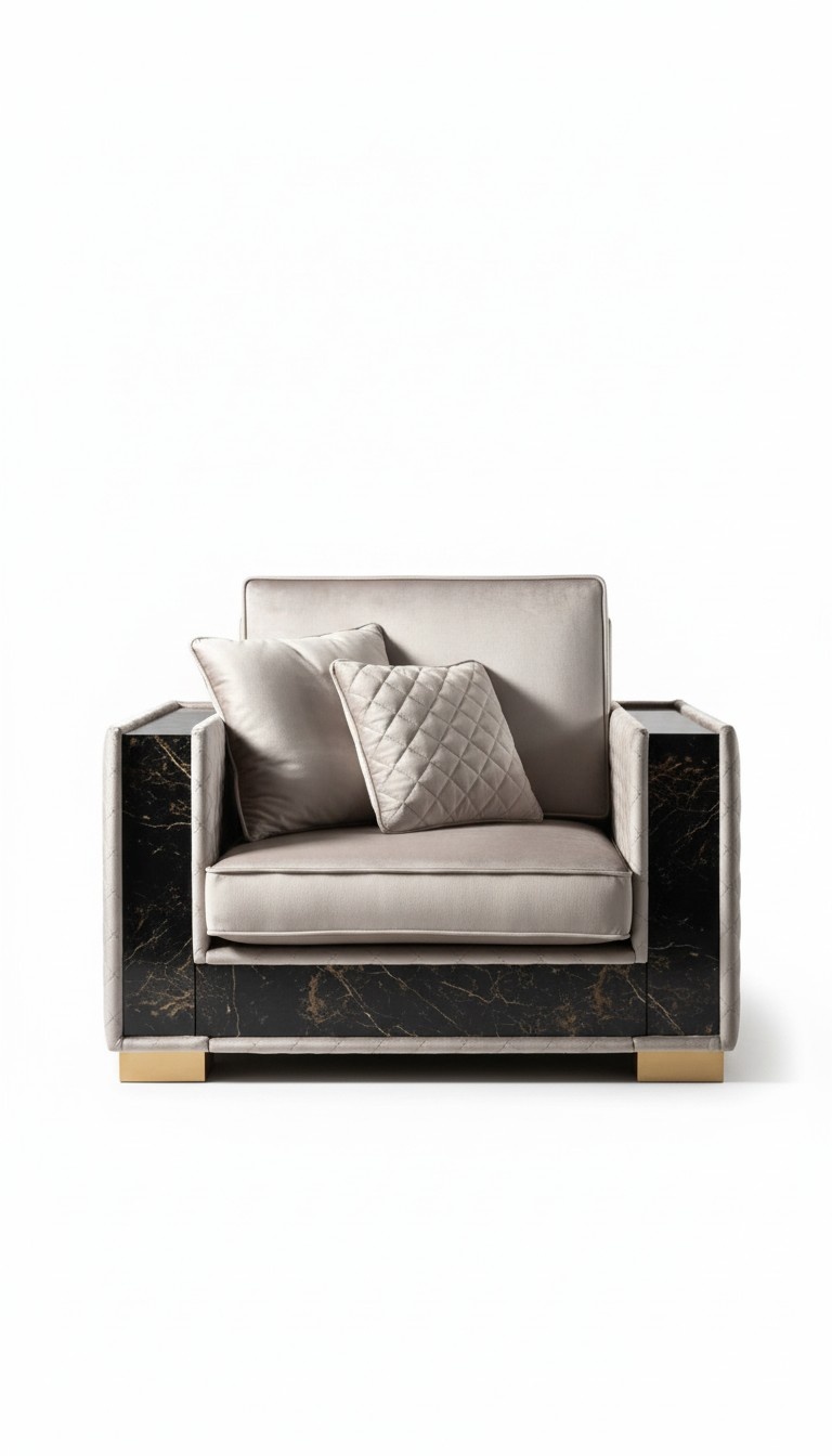 Armchair Couch Cushion Seat Designer Textile 1 Seater Couches Cushion Modern Design