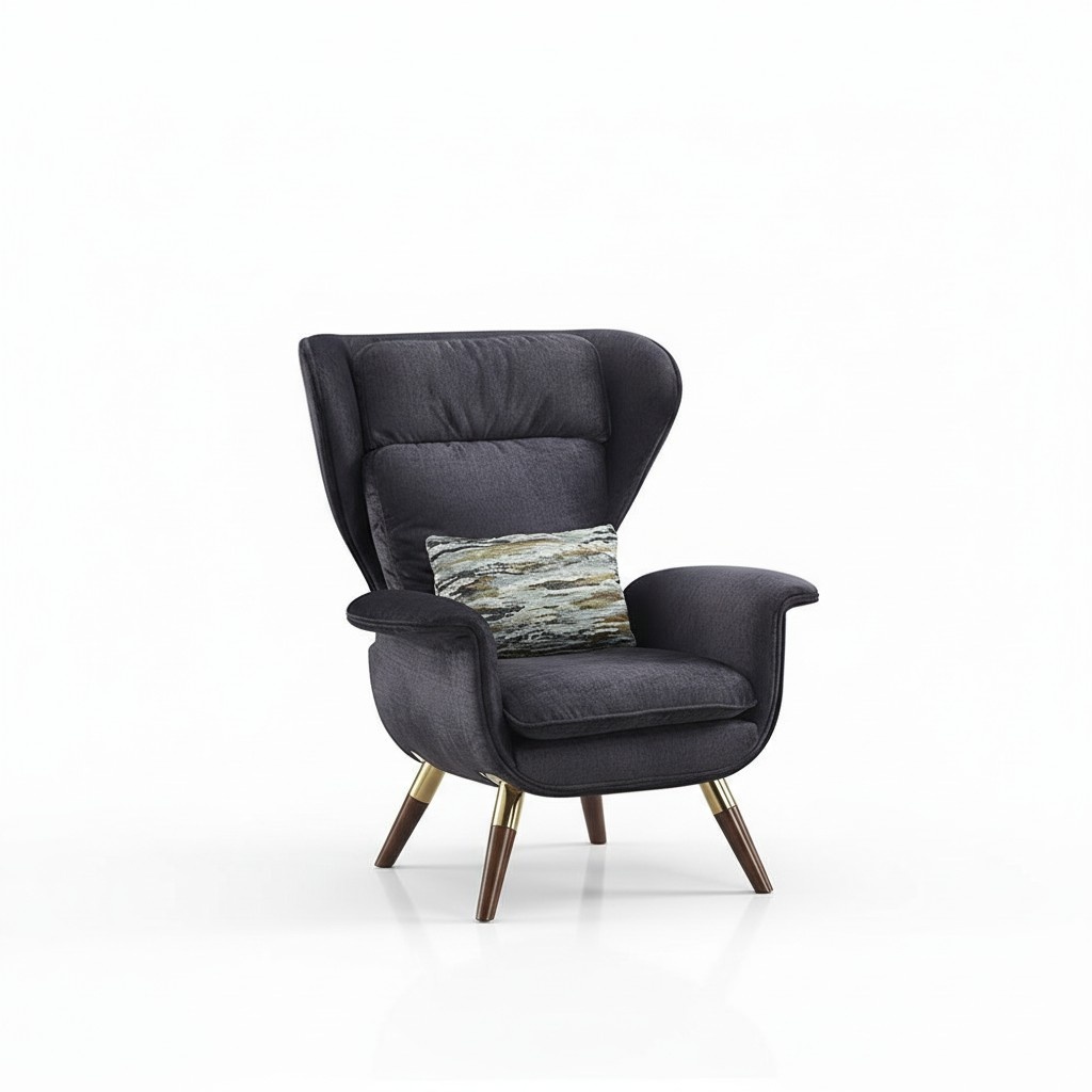 Armchair Design Couch Sofa Seater Luxury Ears Seat Relax Leather Lounge Club Upholstery