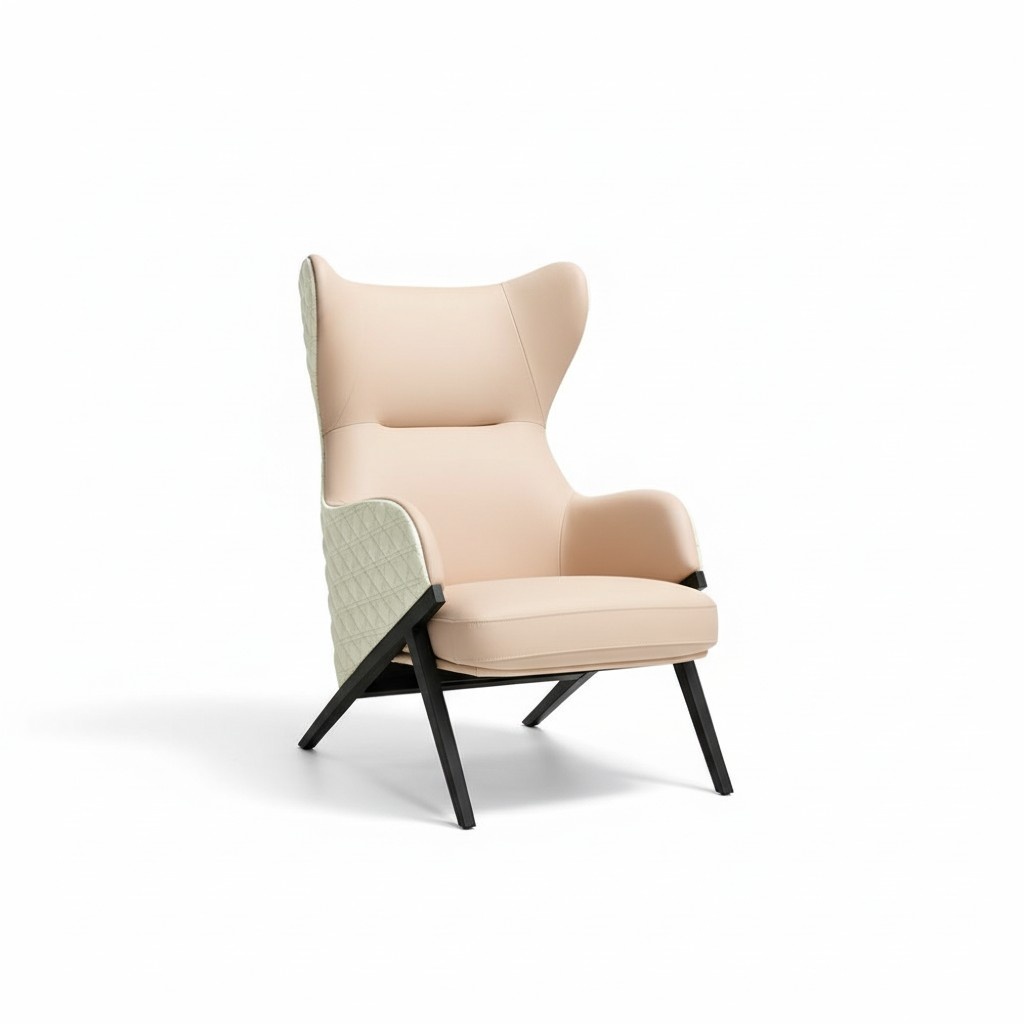 Armchair Design Couch Sofa Seater Luxury Beige New Relax Leather Lounge Club Upholstery