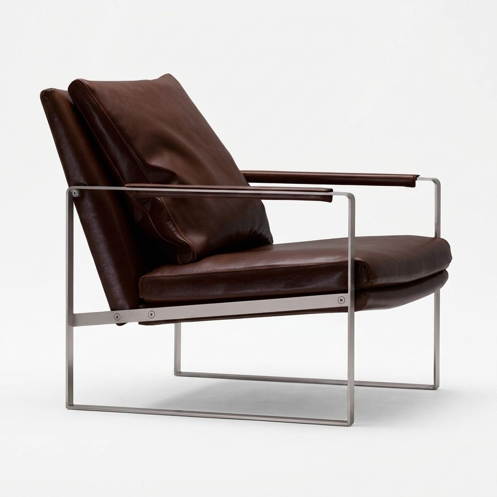 Armchair Design Couch Sofa Relax Brown Leather Lounge Club Upholstery Seater Luxury New