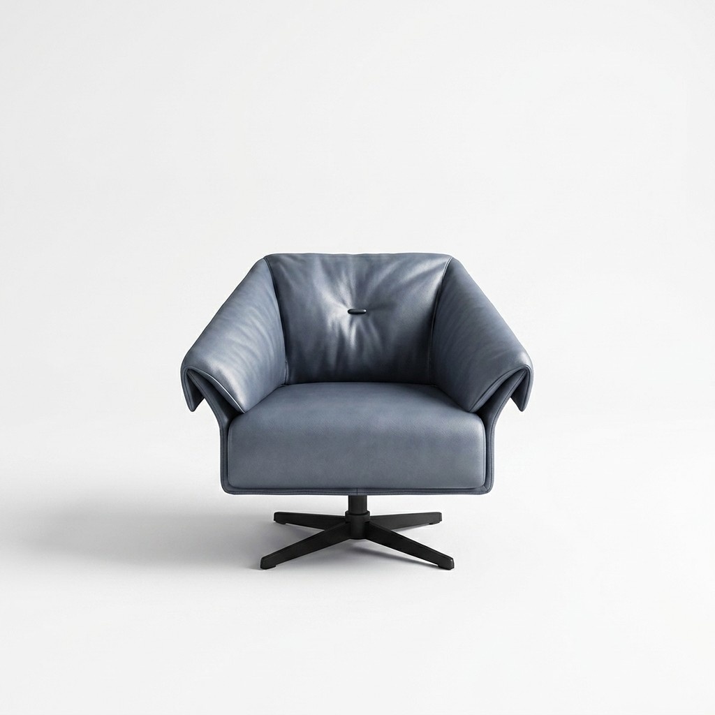 Armchair design luxury relax club lounge single seater upholstery fabric leather stainless steel