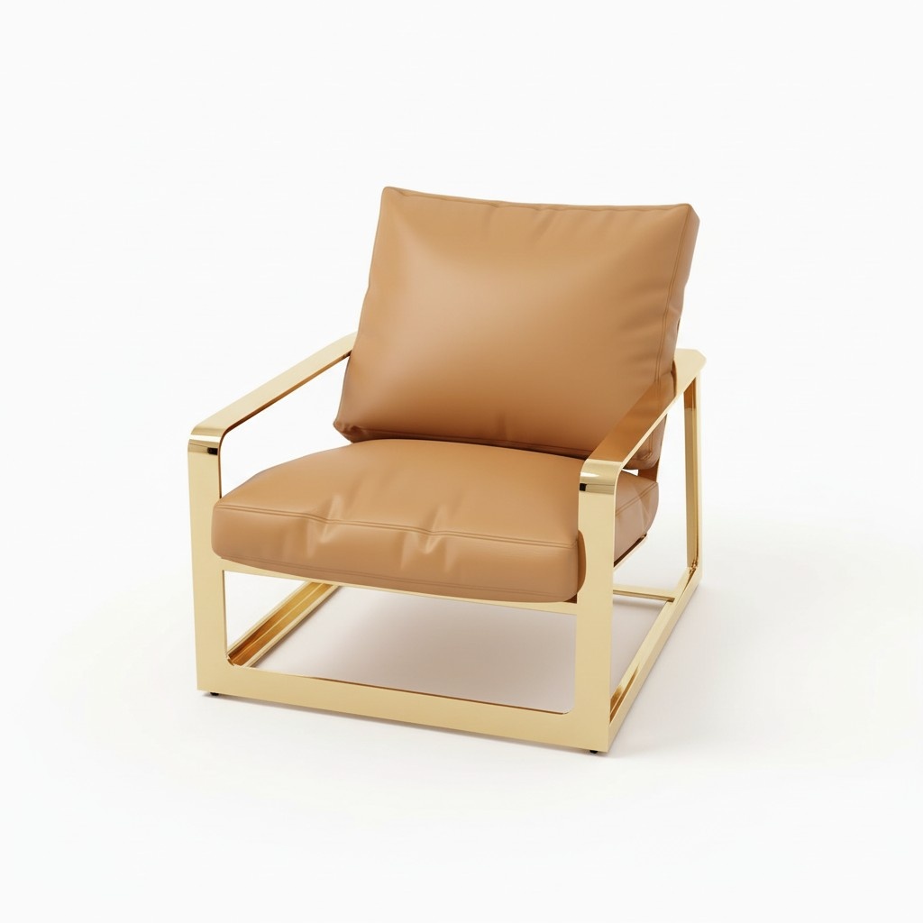 Armchair Design Upholstery Lounge Club Seat Relax Luxury Room Wait New Leather Chair