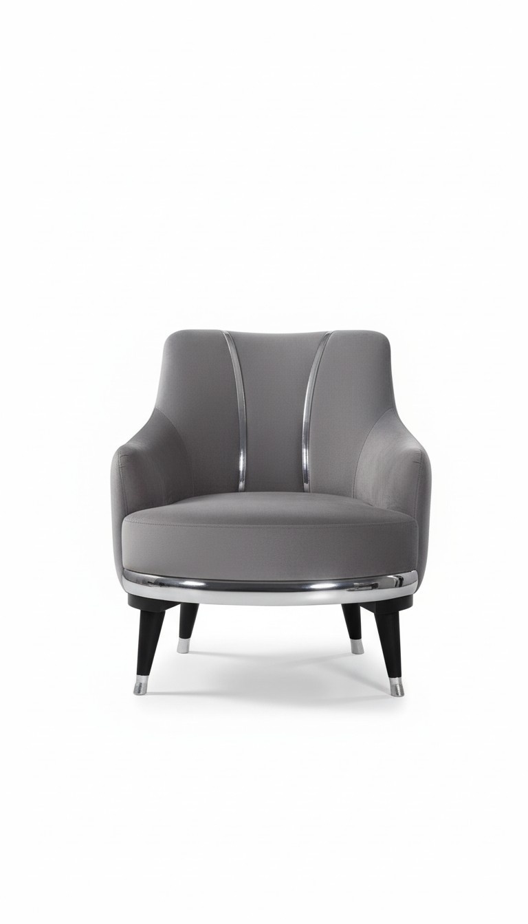 Armchair Single Seater Sofas Living Room Textile Fabric Colour Grey