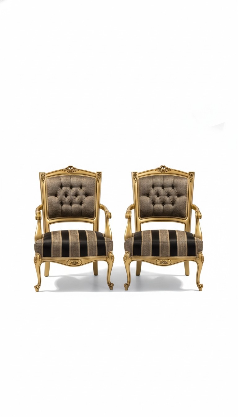 Armchair Furniture Chairs Art Deco Design Textile Living Room Armchair