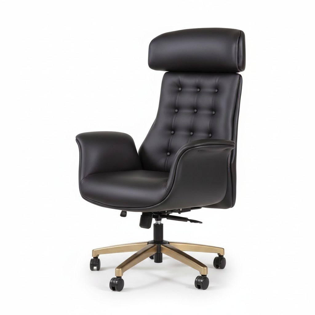 Leather upholstered swivel computer chairs furniture office executive chair new