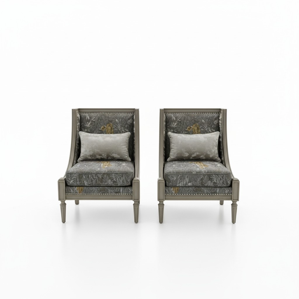 Armchair Luxury Upholstery Designer Textile 1 Seater Upholstery Seat Single Seater Furniture New