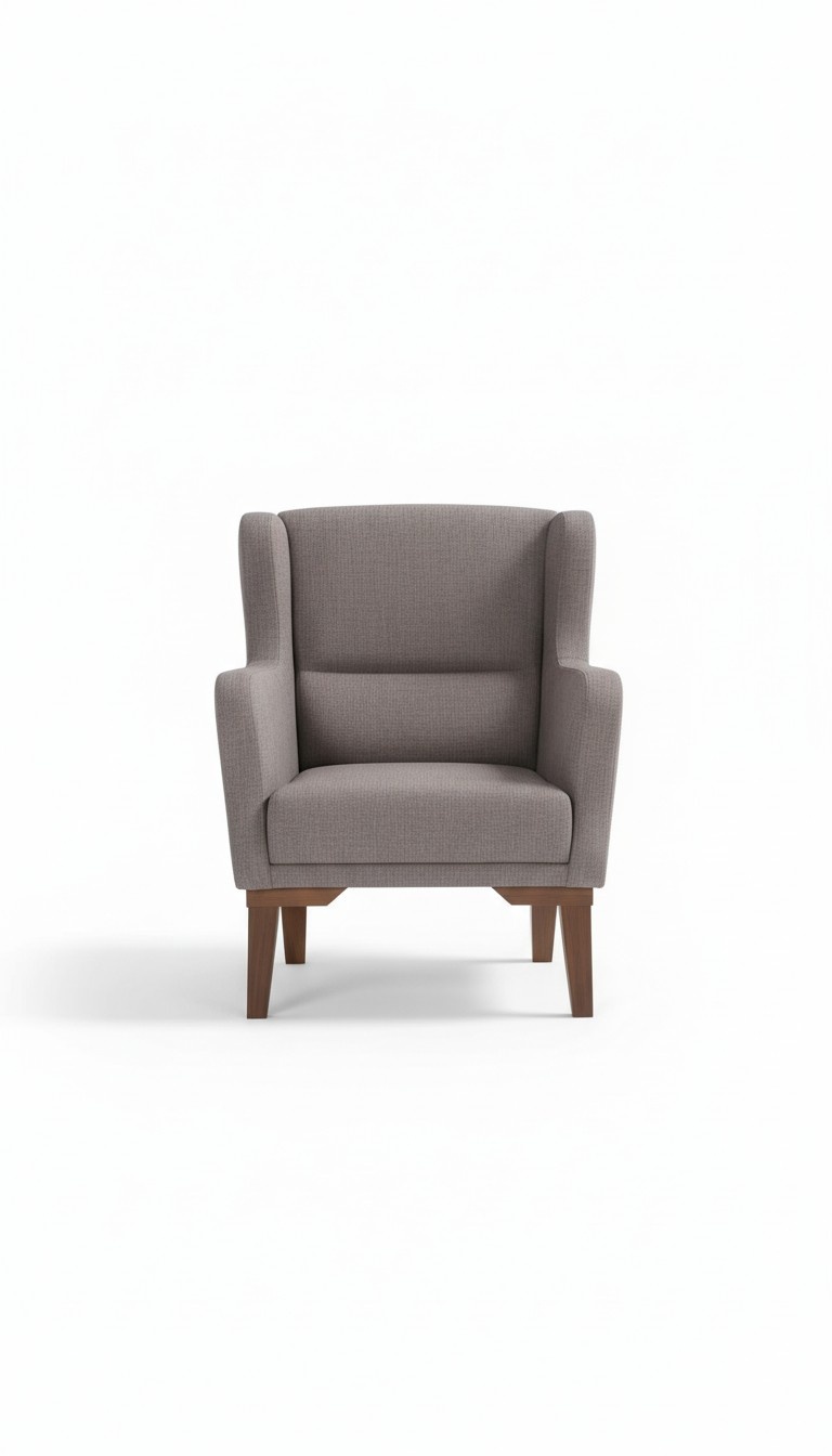 Armchair Single Seater Living Room Textile Upholstery Colour Brown