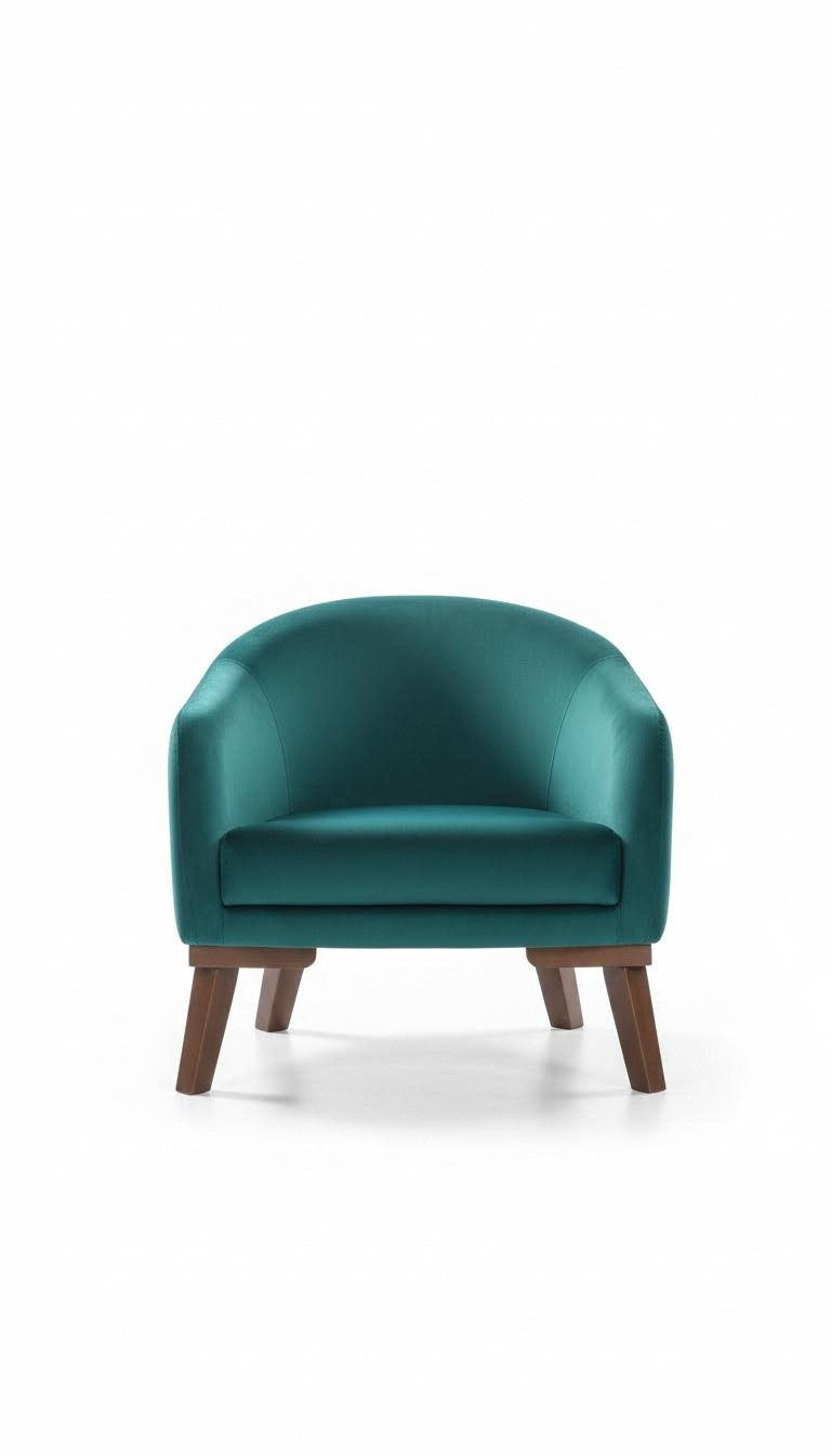 Armchair Single Seater Living Room Upholstery Textile Green Colour