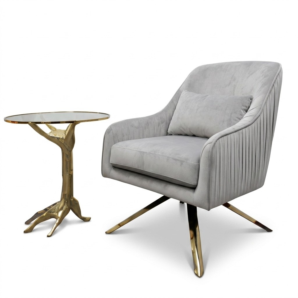 Armchair Metal Design Lounge Club Chair Seat Relax Luxury Room Wait New Upholstery