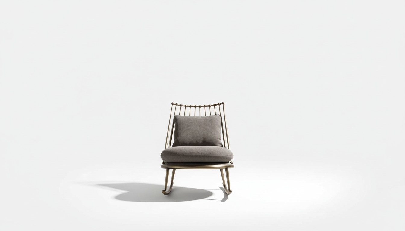Armchair Metal Design Cushion Lounge Club Chair Seat Luxury Room New Swing