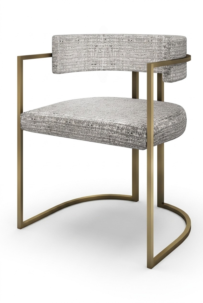 Armchair Metal Design Upholstery Lounge Club Chair Seat Relax Luxury Room Wait New