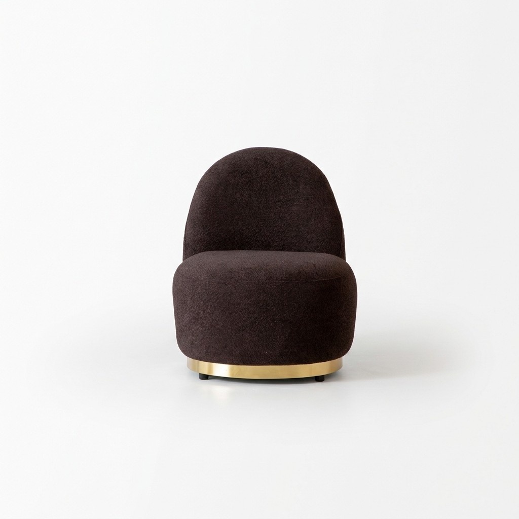 Armchair Modern Brown Living Room Textile Luxury Design Furniture Lounge Club