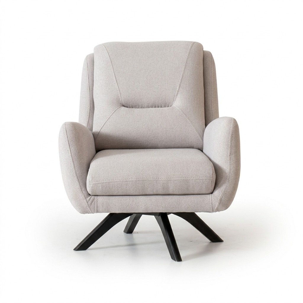 Armchair Modern White Living Room Seating Furniture Textile Luxury Design Furniture Lounge Club