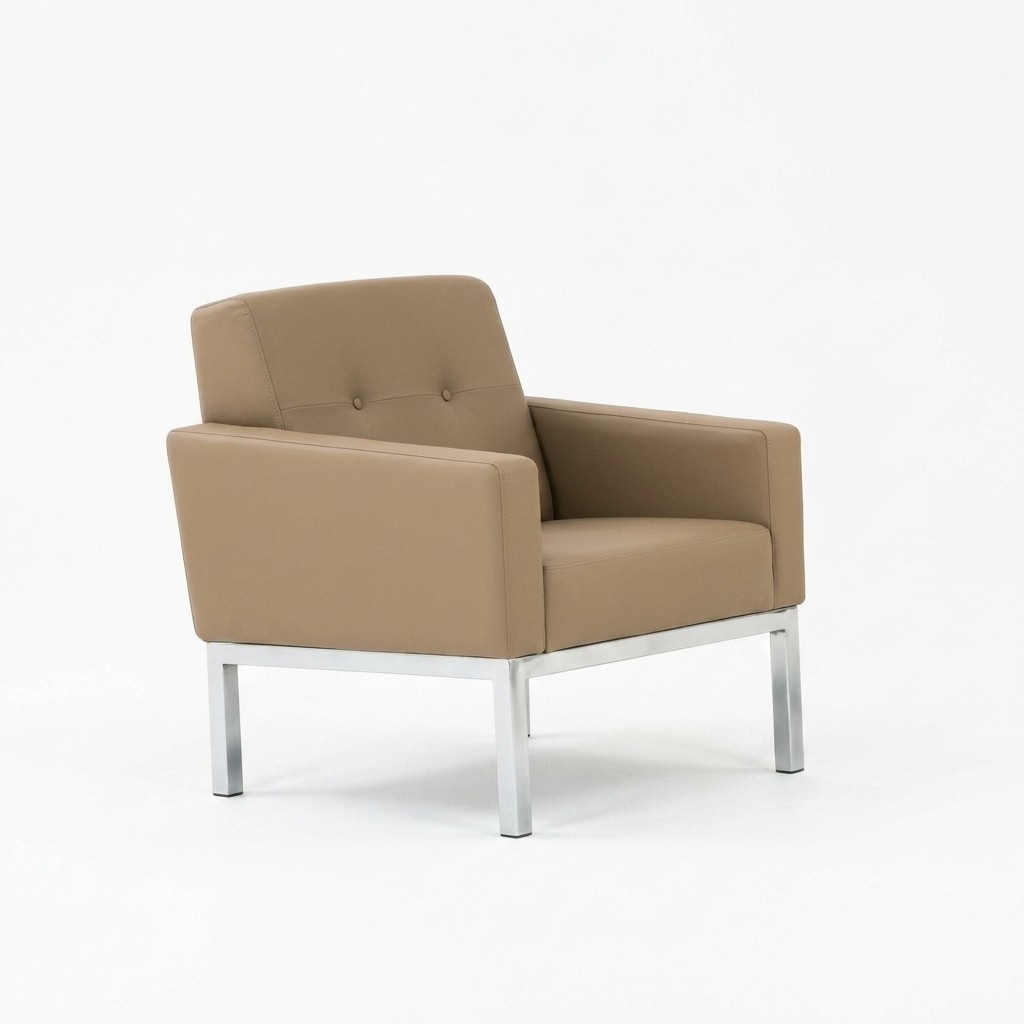 Armchair Office Furniture Workroom Beige Seat Wood Furniture Armchair