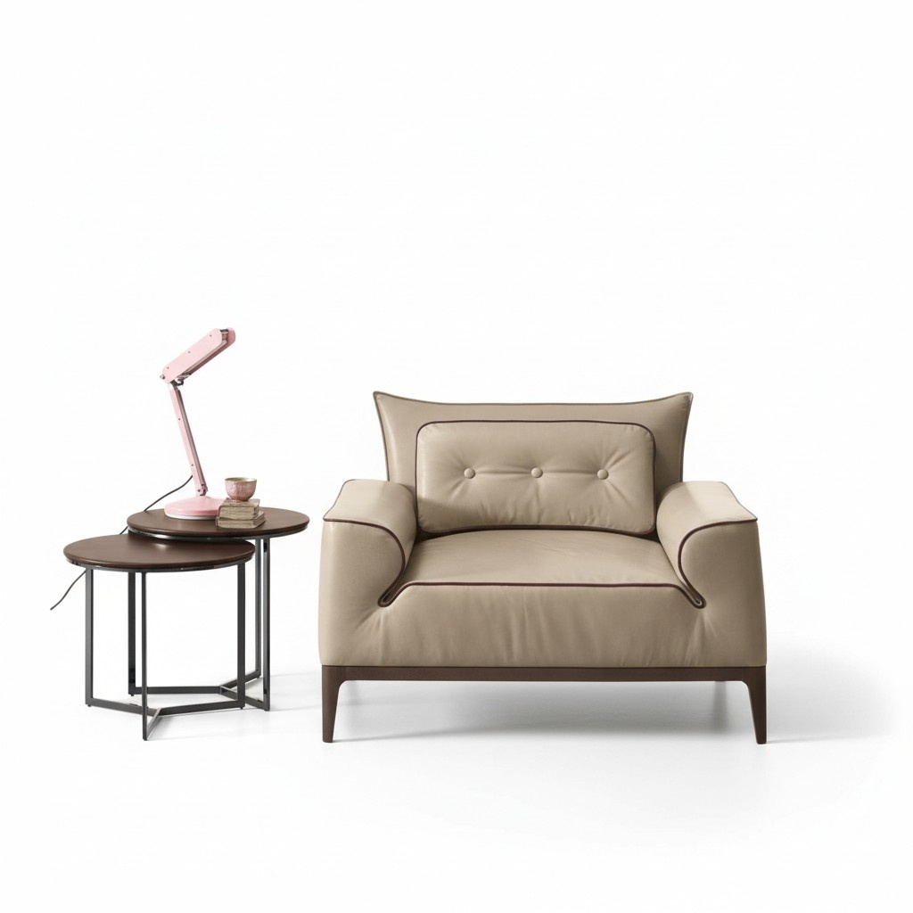 Armchair Seat Modern Design Modern Leather Single Seater Relax Style Luxury Furniture New