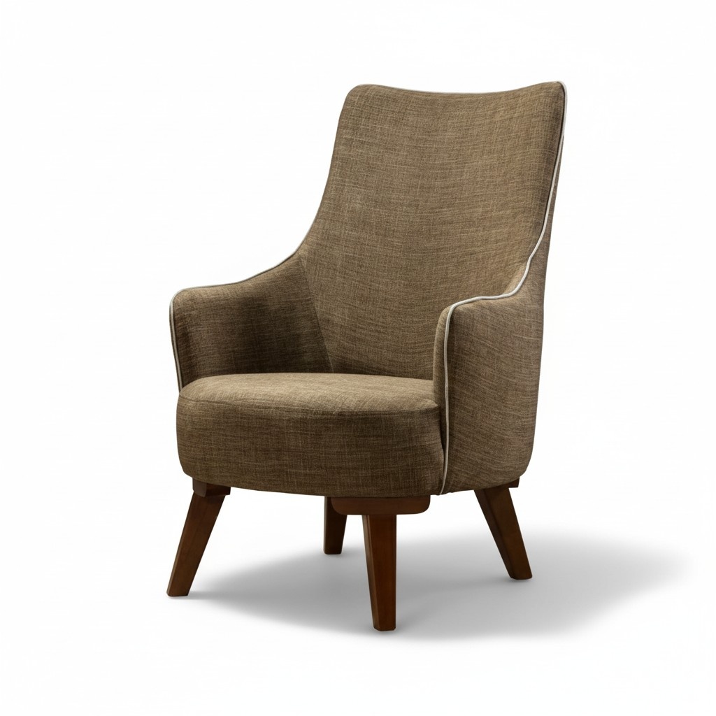 Luxury Modern Armchair 1 Seater Design Living Room Upholstery Wood