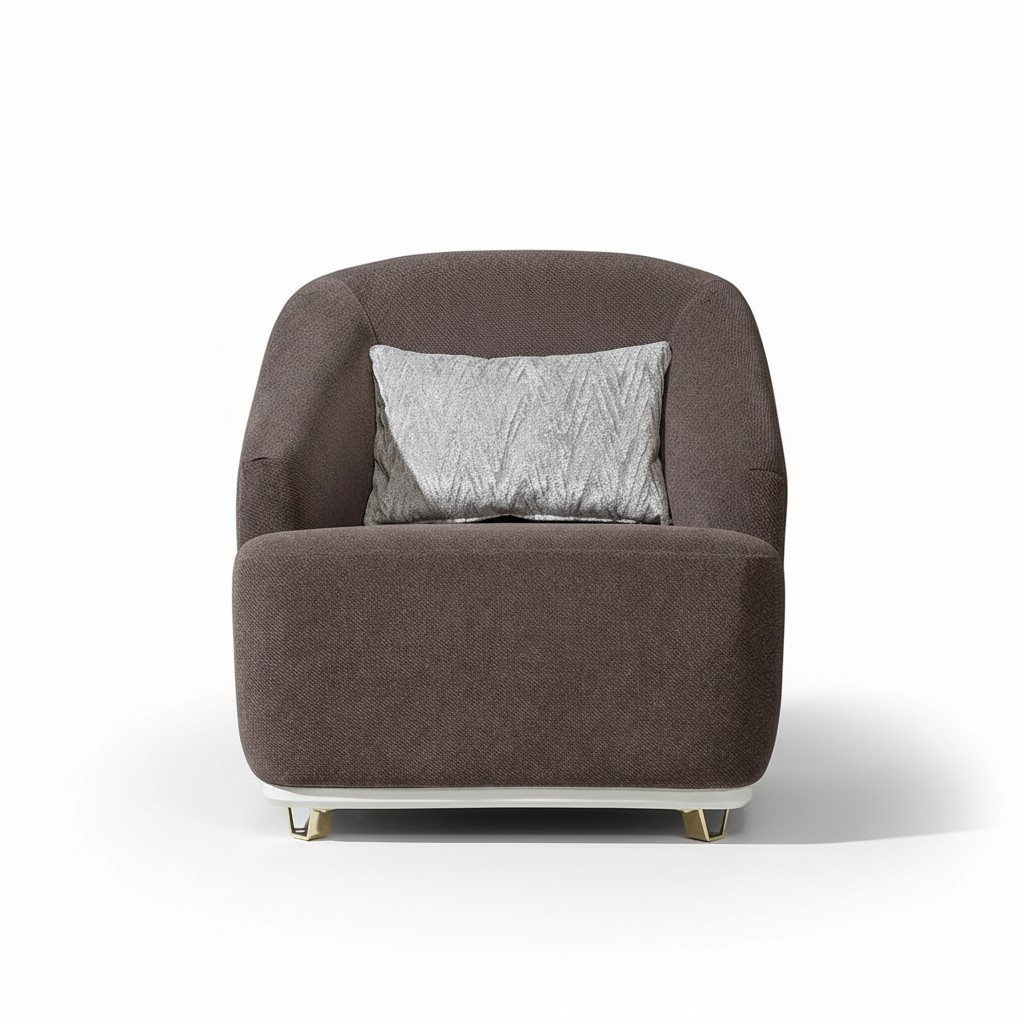 Armchair Single Seater 1Seater Sofa Couch Living Room Furniture Metal with Textile