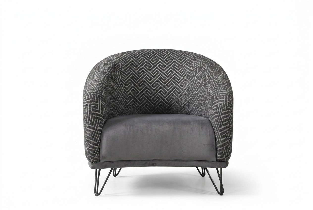 Armchair One-Seater Sofa Cushion 1 Seat Club Chair Fabric Modern Living Room