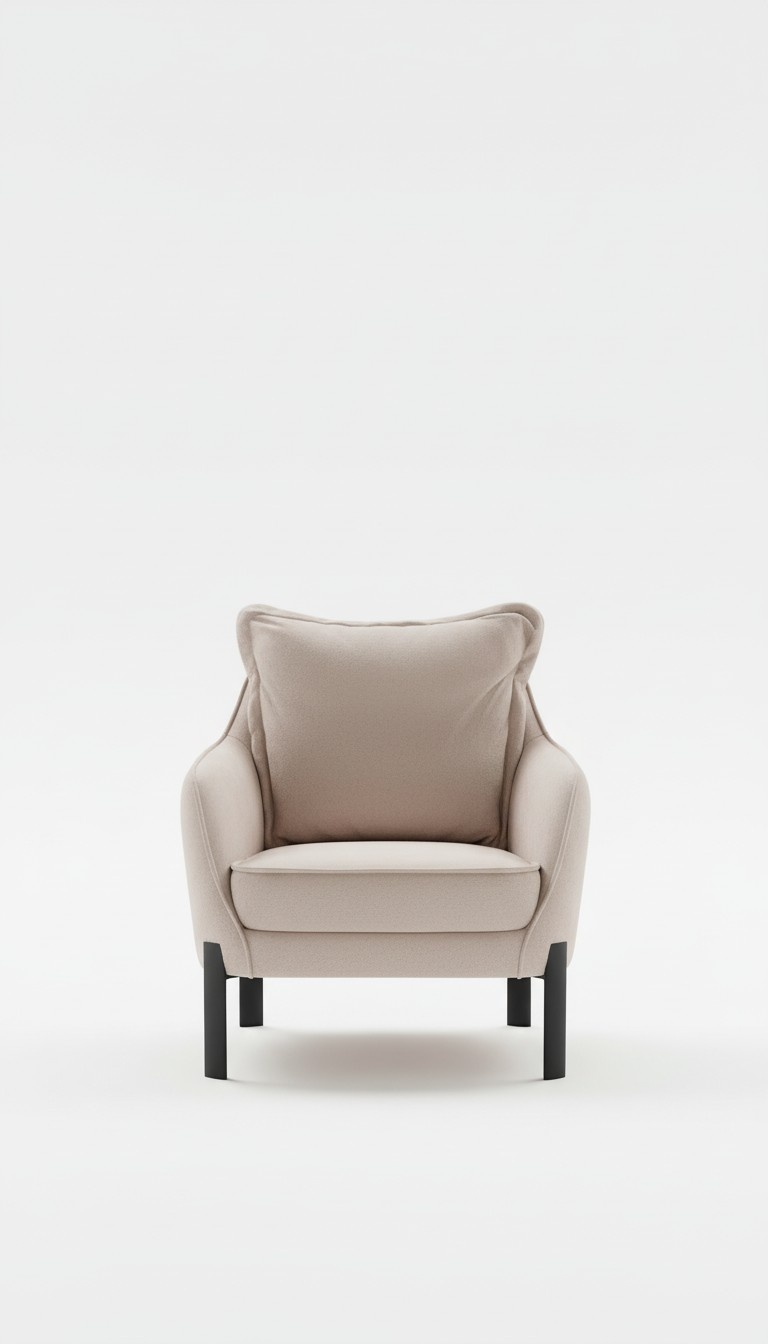 Modern Armchair 1 Seater Upholstery Designer Textile Fabric