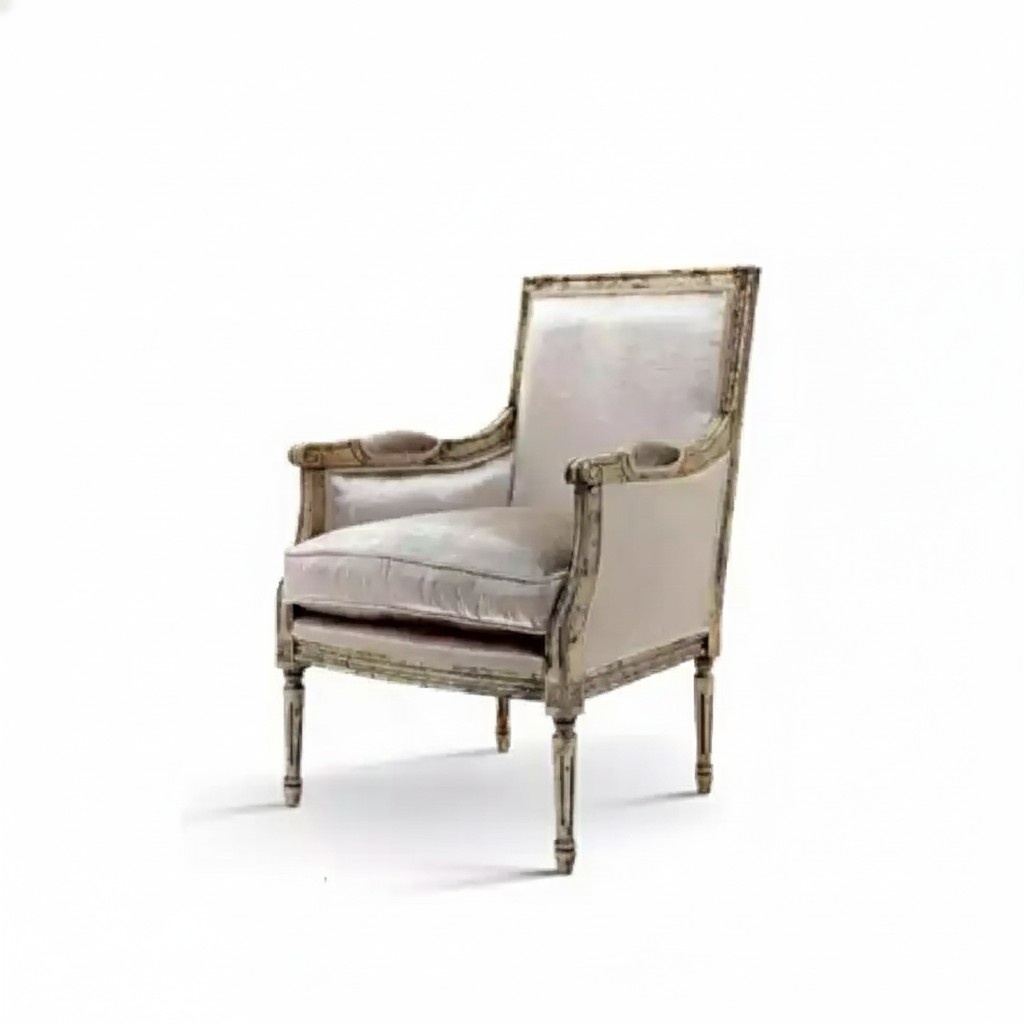 Armchair Sofa 1 Seater Couch Designer Grey Textile Sofas Upholstery Wood New