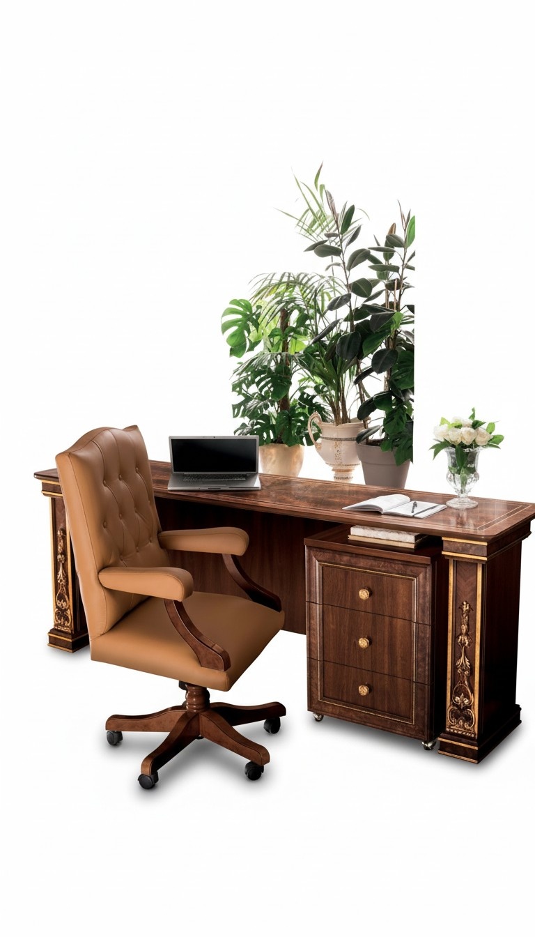 Office leather armchair chesterfield disigned in art nouveau style italian furniture arredoclassic™