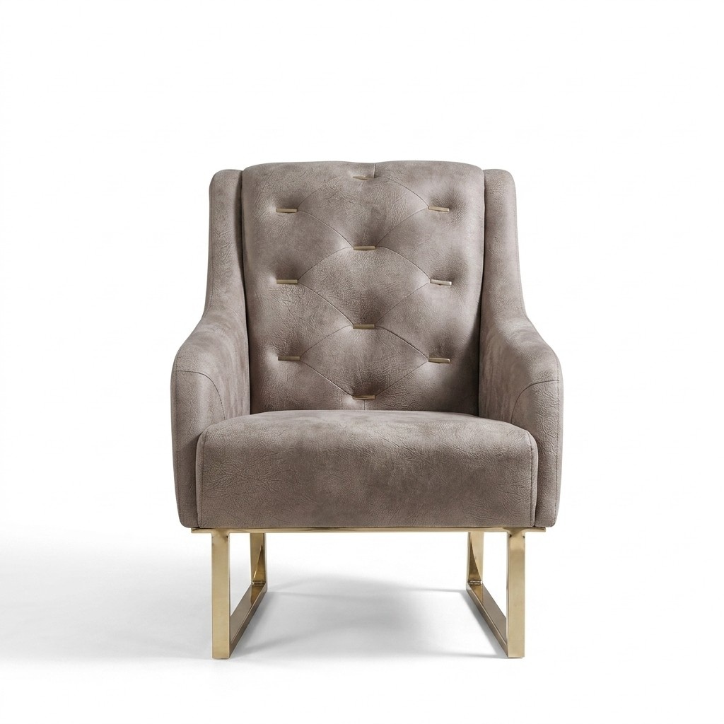 Armchair Textile Living Room Luxury Design Furniture Chairs Modern Chesterfield