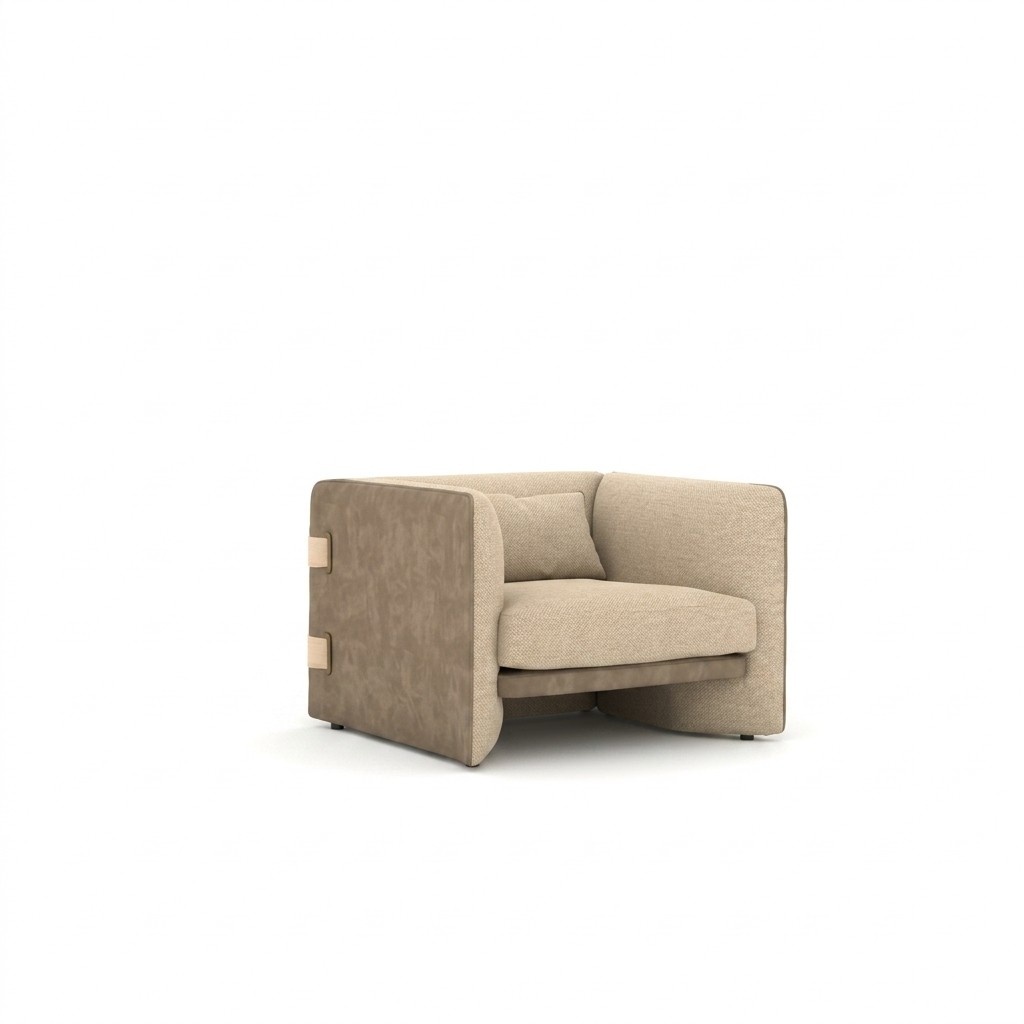 Armchair Upholstery Textile Modern Living Room Seat Design Upholstered Armchair Furnishings