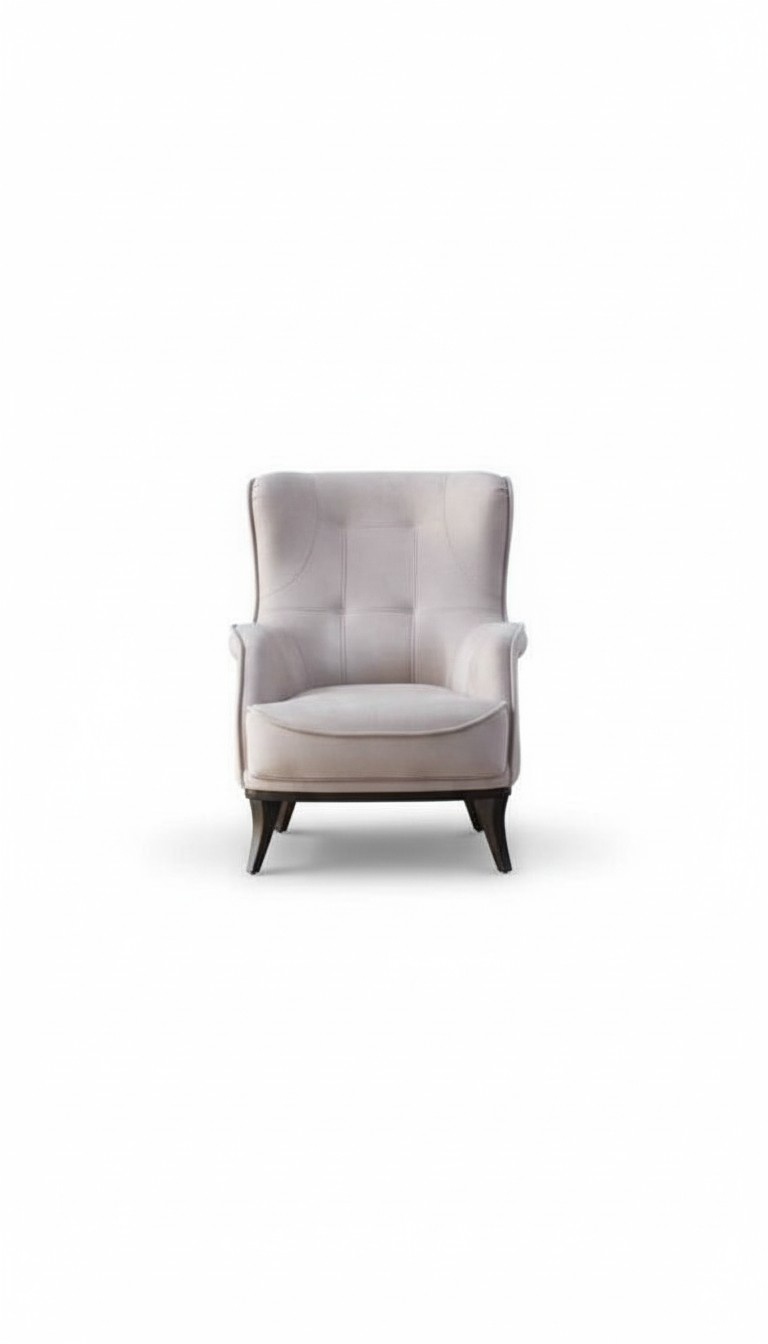 Armchair Wing Armchair Cocktail Armchair Fabric Living Room Grey Modern