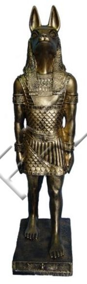 Ancient egyptian Golden god of seth decorative designer sculpture 102cm height