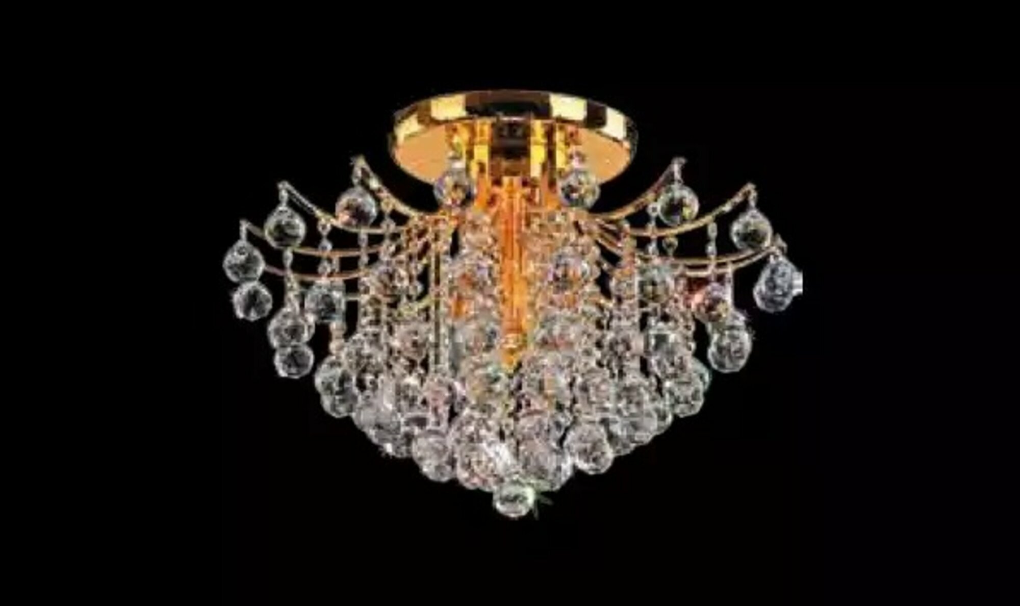 Golden decorative chandelier ceiling chandelier light crystal light luxury lamp