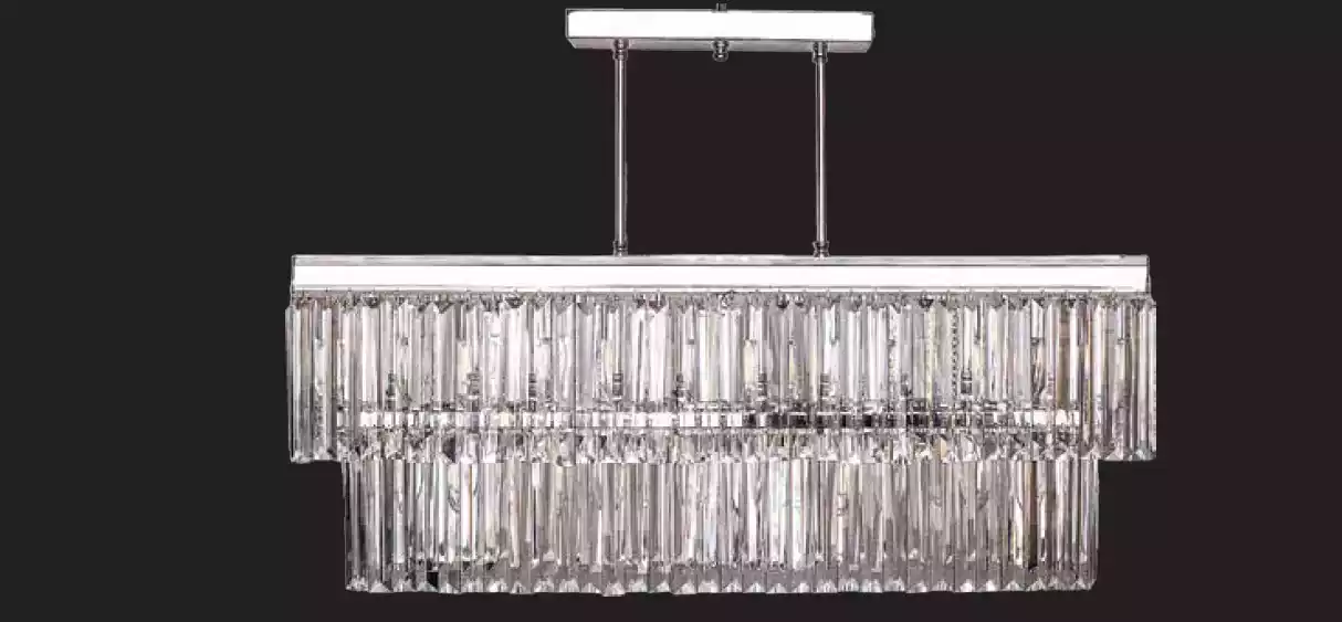 Chandelier ceiling light style modern living room grey