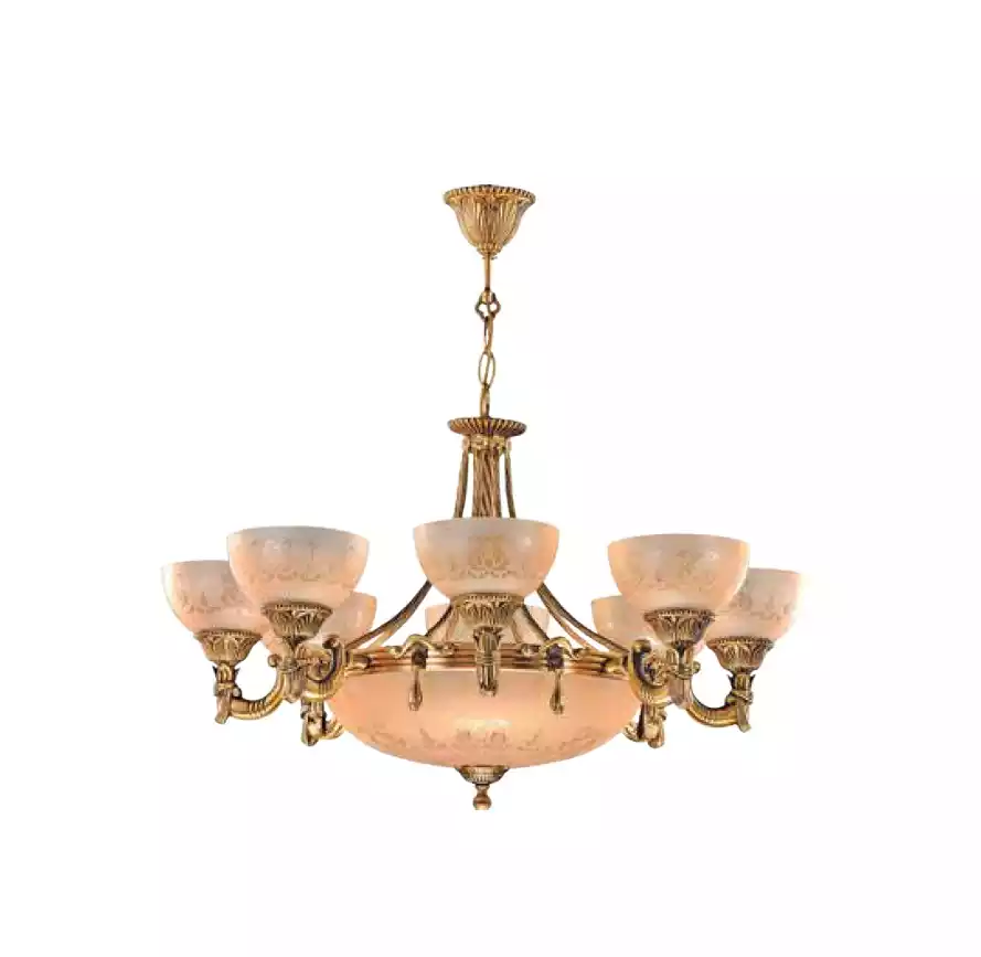 Chandelier ceiling lamp ceiling light lamp chandelier glass gold beige