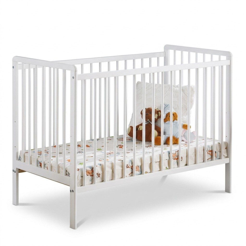 Baby cot bedroom cot furniture children\'s room designer white furniture new