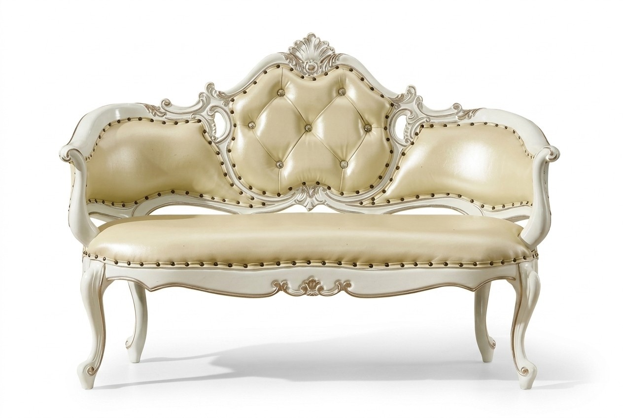 Bench Chesterfield Upholstery Sofa Leather Royal Bench Couch