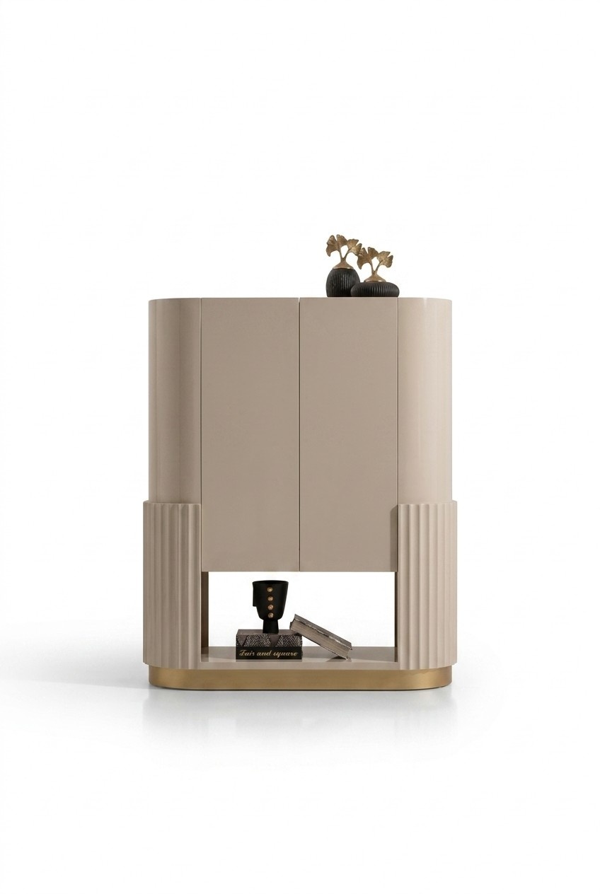 Bar Cabinet Cabinet Wooden Cabinet Wood Bar Beige Drinks Living Room