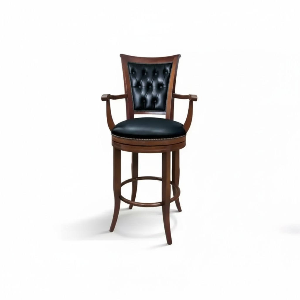 Bar Stool Chair Armchair Leatherette Classic Furniture Chesterfield Upholstery