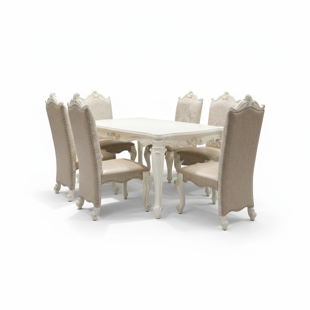 Baroque Antique Style Dining Table Real Wood Classic Designer Tables Rococo