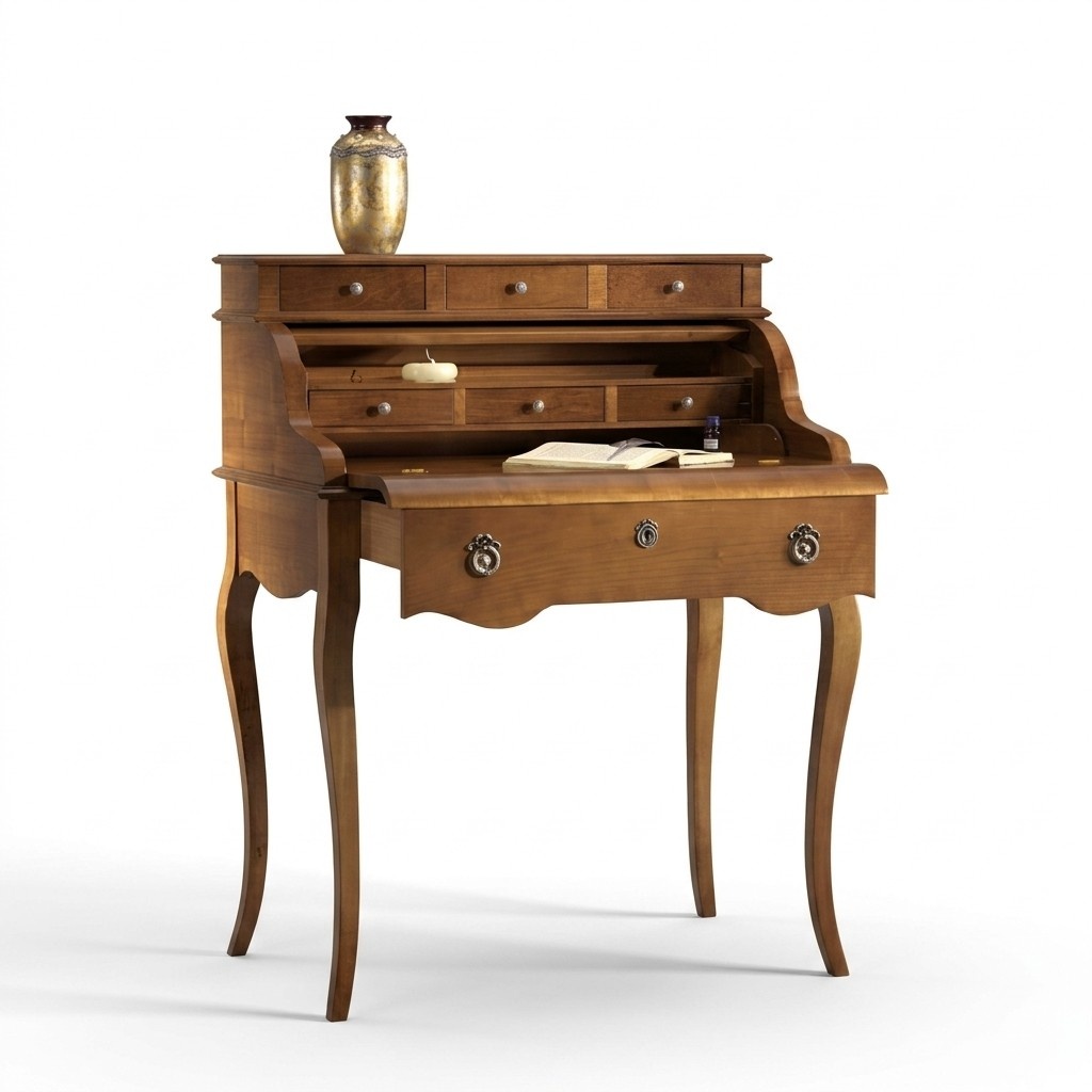 Baroque Desk Office Table Fine Wood Tables Rococo Antique Style Furniture Italy