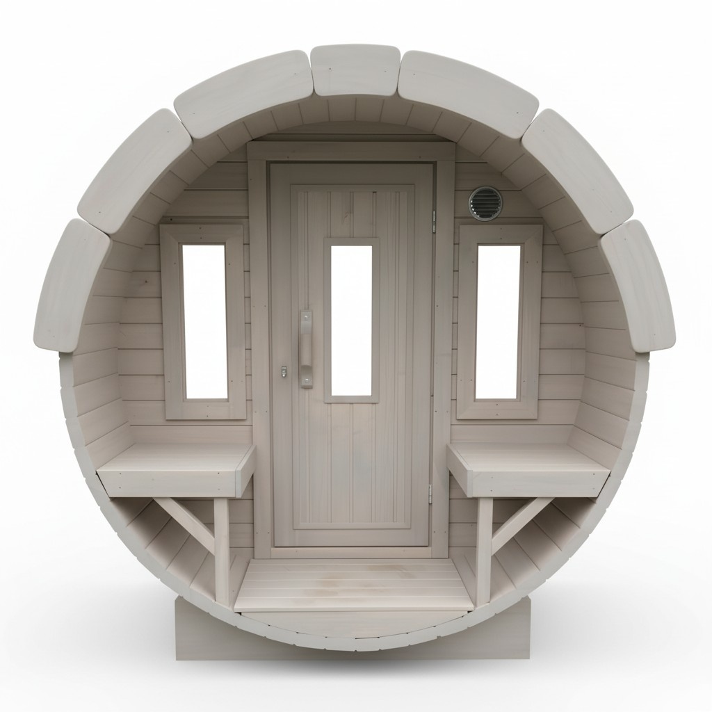 Fass sauna wooden sauna garden sauna camping barrel sauna 3.5m wooden sauna