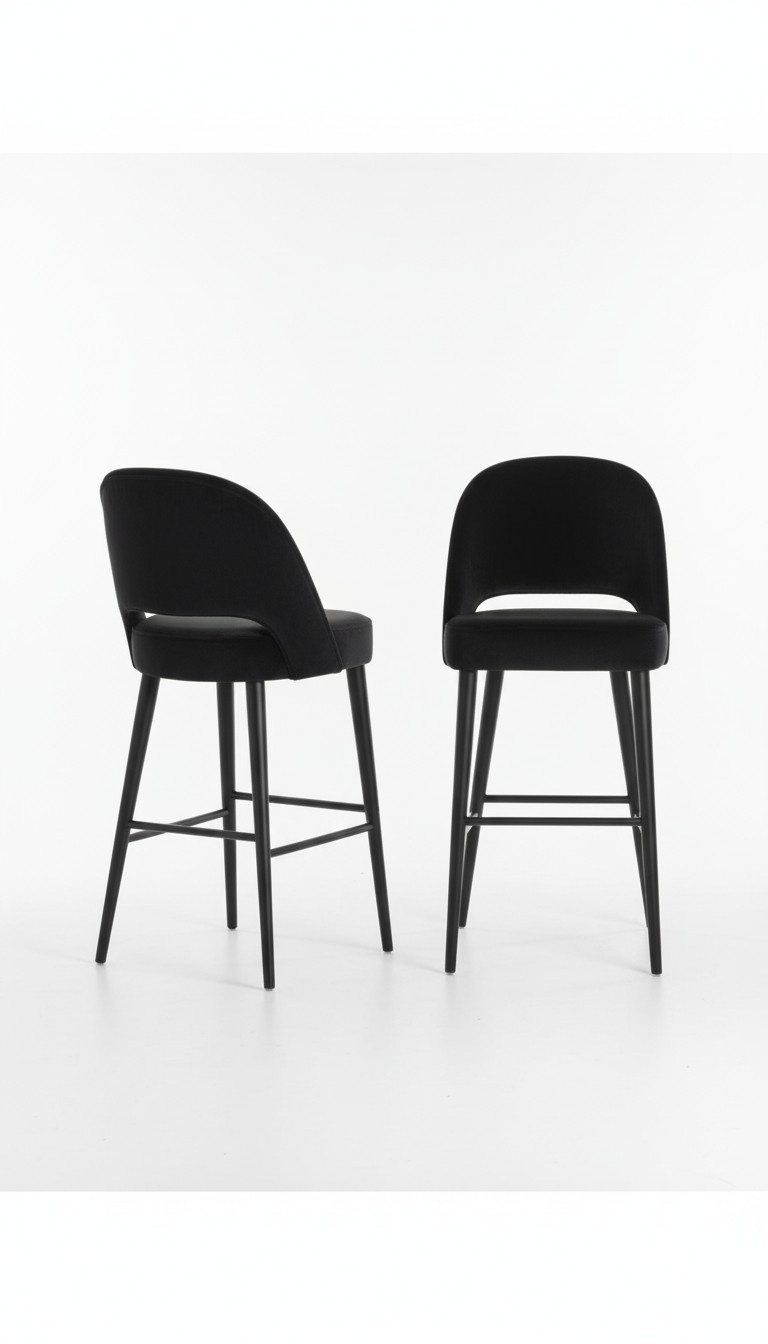 Bar stool Stool Bar stool Chair Modern Polyester Black Fabric Design
