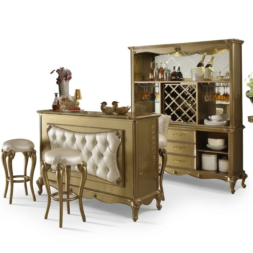 Bar counter bar table wood bar tables counter luxury class baroque handwork new