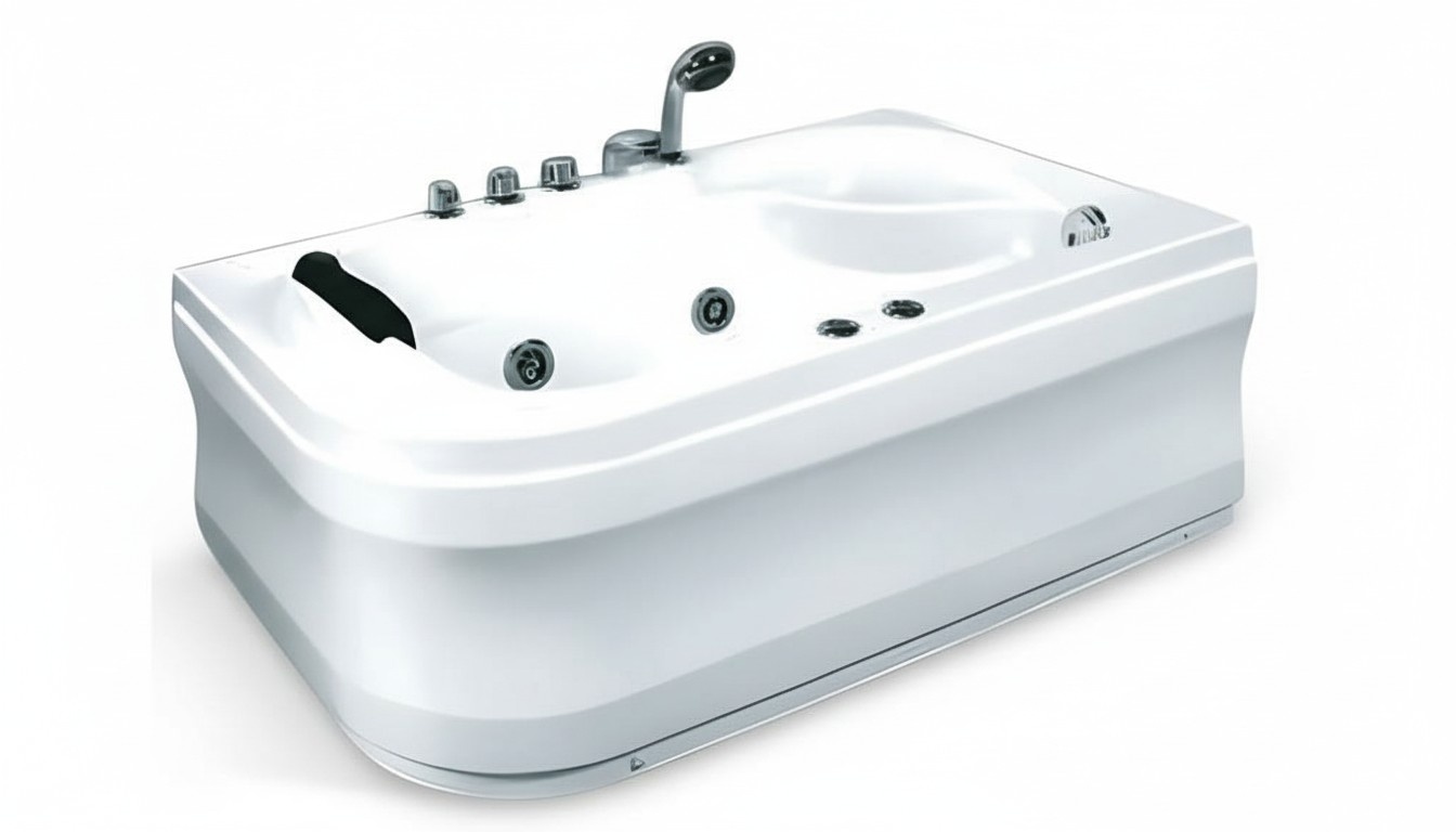 Bad luxury whirlpool bathtub wellness tub freestanding tub 130x80 cm