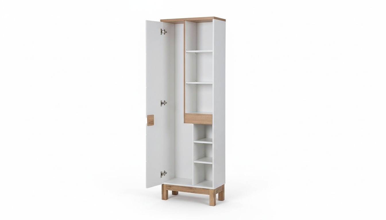Bathroom cabinet tall cabinet storage bathroom white bathroom furniture 60cm
