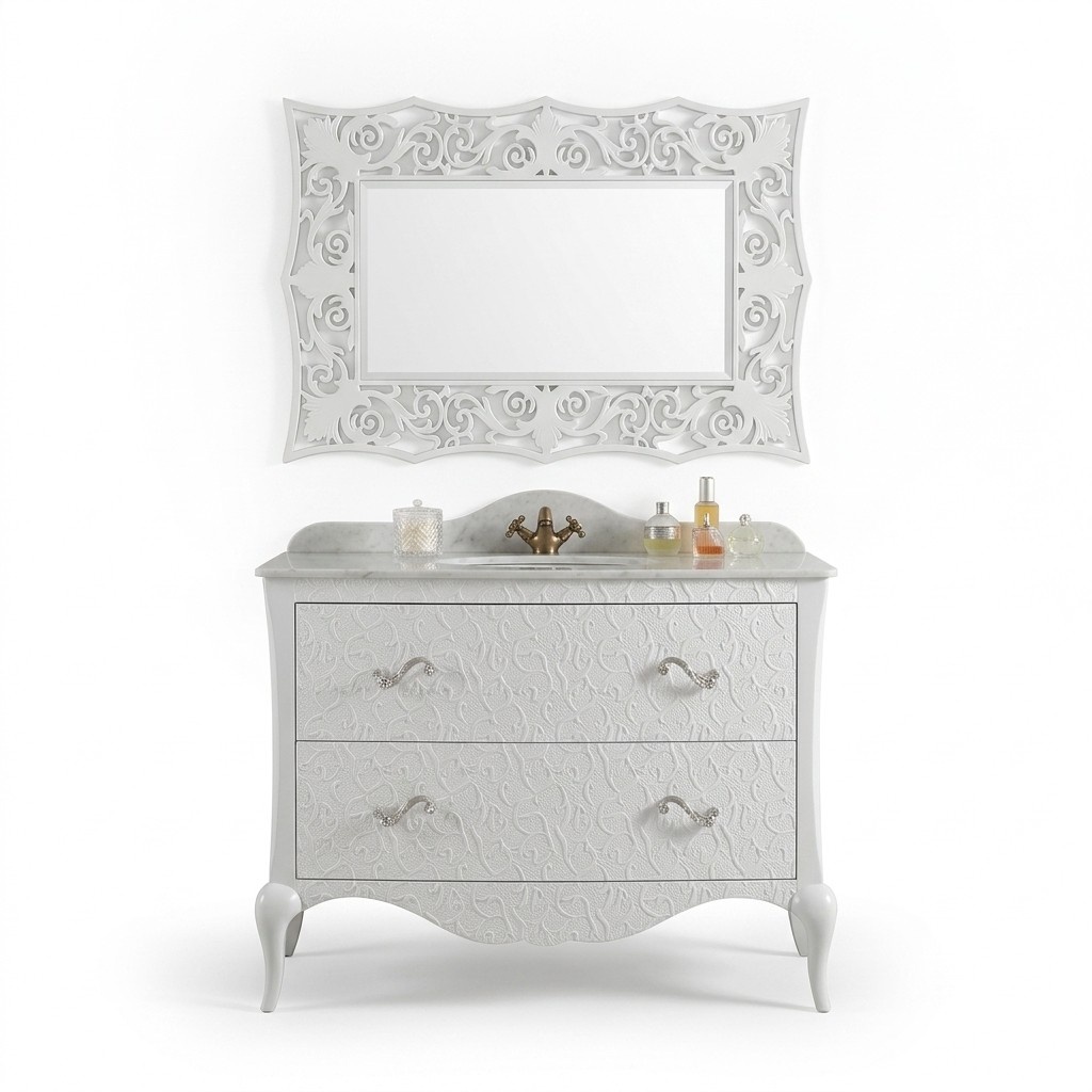 Bathroom Furniture Gray Washbasin Commode Mirror Base Cabinet Bathroom