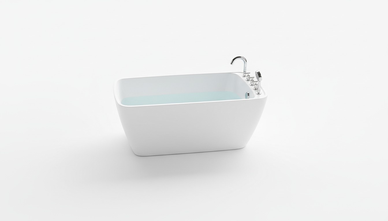 Bathtub Bathroom Acrylic Bathtub White Free-standing Contemporary